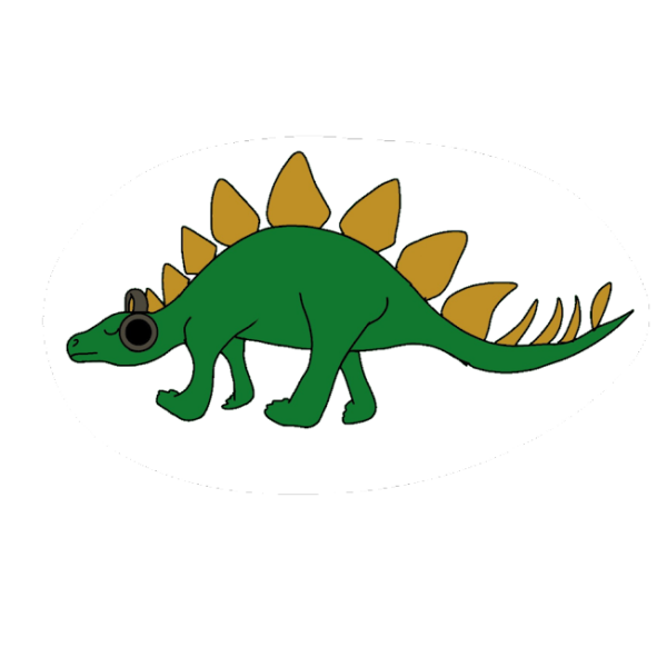 Stegosaurus Headphones Stickers